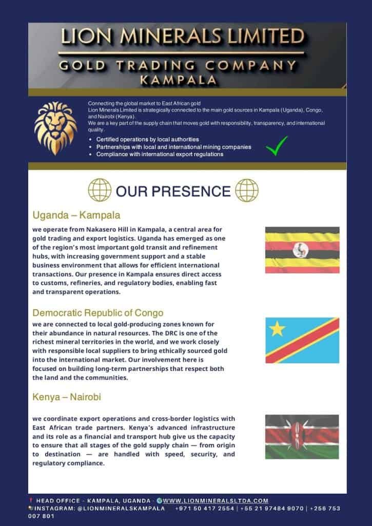 Lion Minerals amplia operações na África com reforço diplomático e visão estratégica dos sócios 1 Lion Minerals amplia operações na África com reforço diplomático e visão estratégica dos sócios